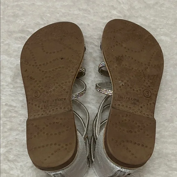 Silver Rhinestone Gladiator Evening Sandals - Picture 8 of 8